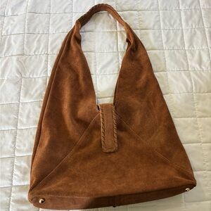 Haute Hippie Tan Suede Hobo Bag